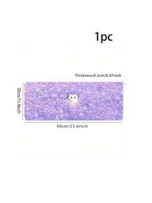 1个卡通猫咪鼠标垫，紫色花朵图案键盘垫，大号游戏鼠标垫，电脑桌面鼠标垫，完美礼物，返校季游戏鼠标垫，办公桌配件，办公用品，办公桌配件，鼠标垫，桌面鼠标垫 - 彩色 - 查看 8