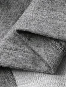 Dazy Plus Pantalones cortos casuales de moda, pantalones de pierna ancha, estilo callejero - Gris - Ver 7