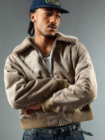 Street Life Veste zippée à manches longues, minimaliste et unie, pour homme, idéale pour tous les jours et gardant au chaud