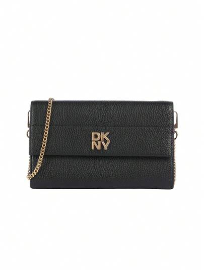 DKNY Rosa Grained Cow Leather Women Wallet Black