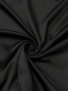 Cravure Vestido largo de fiesta/banquete de punto con escote en V profundo, decoración de cuentas y volumen, talla grande, color borgoña - Negro - Ver 7