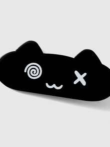 ROMWE Anime 4 PCS Random Cute Style Hairpins, Cat Duckbill Hairpins, Cartoon Style Hairclips - black and blue - View 6