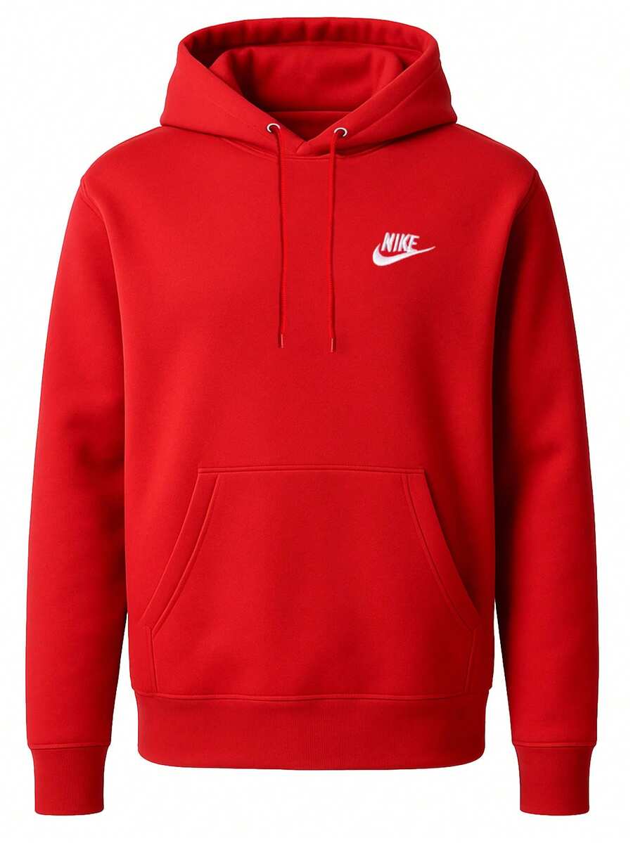 Nike Club Men's Hoodie Red - University Red/University Red/White - View 1