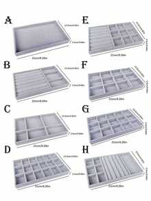 8件套珠宝展示托盘套装，大抽屉可堆叠收纳盒，适用于耳环、项链、戒指、手镯等，多功能化妆台收纳桌面展示盒 - 彩色 - 查看 13