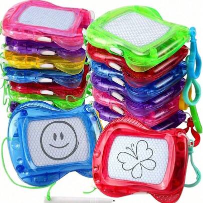 6 piezas /12 piezas Pizarra magnética mini, Libreta de notas con llavero y mochila, Pizarra de borrado en seco para dibujar y escribir, Regalos y recuerdos para fiestas de cumpleaños, Regreso a clases, Día de San Valentín, Bodas, Cumpleaños [Color y estilo aleatorios]