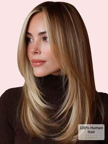 4PCS With 8 Clips Straight Clip In Hair Extensions 100% Real Human Hair Color 613# Light Blonde 12-18 Inch Double Weft Invisible Clip Hair Extensions Remy Natural Human Hair For Women Girl Daily Full Head Use Halloween Costumes - S613 - View 3