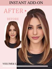 4PCS With 8 Clips Straight Clip In Hair Extensions 100% Real Human Hair Color 613# Light Blonde 12-18 Inch Double Weft Invisible Clip Hair Extensions Remy Natural Human Hair For Women Girl Daily Full Head Use Halloween Costumes - S613 - View 8