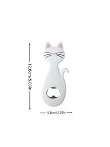 Zazumi 1PC Silicone Creative Fridge Magnet Cute Cat Bottle Opener Dual Use Kitchen Tool For Beer Cap Opening And Home Decor Accessory - Multicolor - View 10