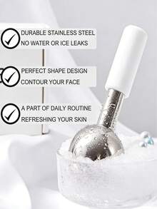 Madebyblanc LUONKOS Gua Sha Ice Ball - 2 Pieces Set, Silver Stainless Steel - Facial Massager And Lymphatic Drainage Massager - Reduces Puffiness, Fine Lines, And Dark Circles. - Multicolor - View 2