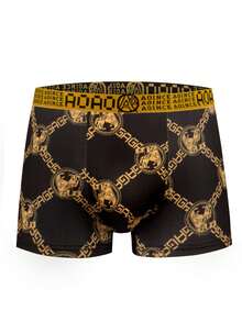 Velminro 10条装男士字母腰带格子印花舒适平角内裤 - 彩色 - 查看 4