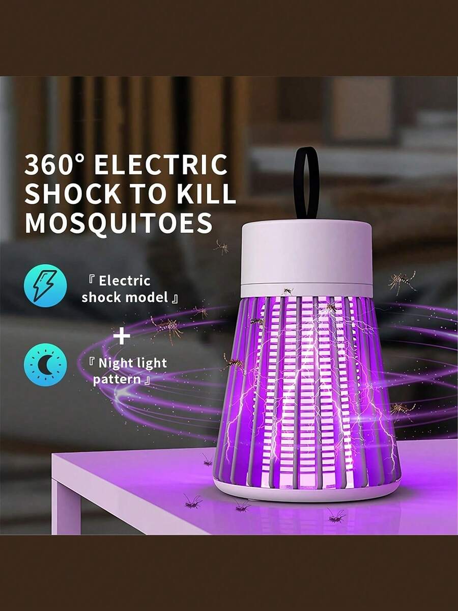 Máy diệt côn trùng, máy diệt muỗi, đèn diệt ruồi, đèn LED không bức xạ, dùng điện USB, hoạt động êm ái, diệt rệp giường trong nhà, diệt muỗi, côn trùng, ruồi giấm, bướm đêm, ruồi giấm kèm chổi nhỏ. - Nhiều màu - Xem 1