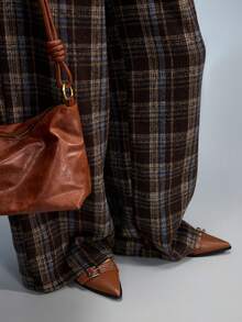 CUCCOO GRLICON 女士尖头搭扣设计时尚百搭平底鞋 - 棕色 - 查看 5