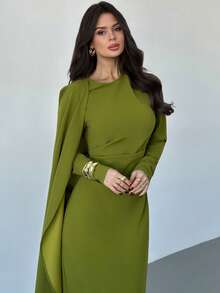 Firerie Váy ôm body dệt kim màu xanh lá cây bơ dành cho nữ - màu xanh lá - Xem 2