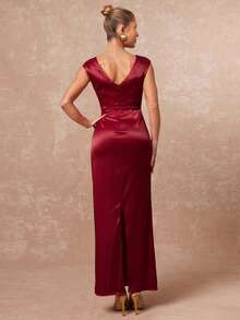 Lumalex Đầm ôm sát không tay cổ thuyền xếp ly eo mềm mại bằng satin bóng mượt mùa xuân sớm cho nữ, sang trọng, thích hợp cho năm mới, phong cách mới, dự tiệc prom, tụ họp, tiệc chiêu đãi, kín đáo, lấp lánh, tiệc tùng, lễ hội, đi chơi, kỳ nghỉ, ngoài trời, nhiều lớp, mùa cưới, tiệc tùng, ID Al-Adha, tiệc năm mới, phong cách dự tiệc, đầm dự tiệc mùa thu. - Đỏ - Xem 9