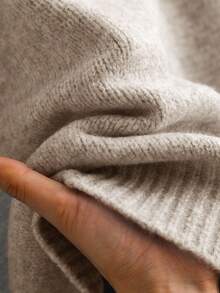 CosyJoli Plus Size Women Contrast Color Drop Shoulder Long Sleeve Casual Loose Pullover Sweater, Autumn/Winter