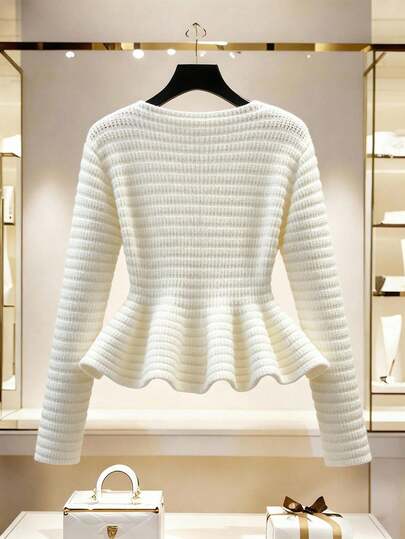 GlowEve CURVE 女士休闲长袖加大码开衫，秋冬季外套