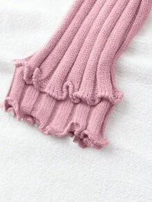 Franclia Áo len dệt kim gân phong cách Blogger thanh lịch có viền xếp nếp, tay dài, thiết kế sang trọng - Màu Hồng baby - Xem 5