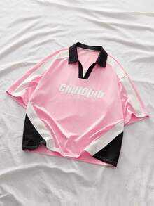 AXEPEAK 男士休闲撞色短袖Polo衫，夏季 - 彩色 - 查看 7