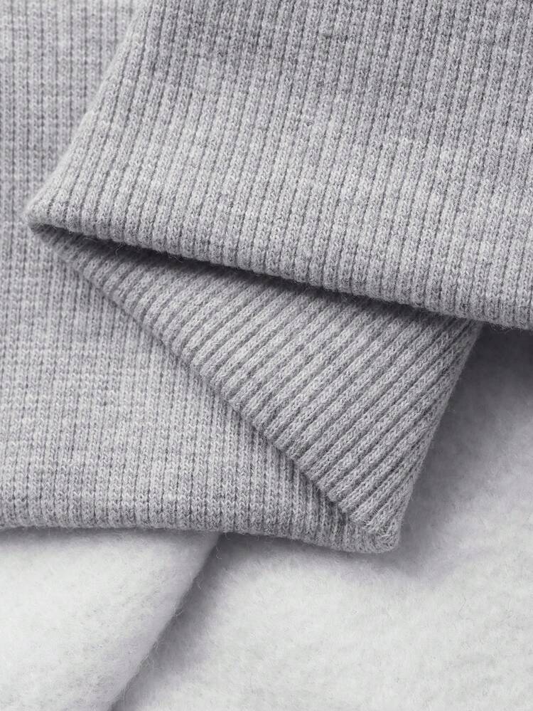 Women's Round Neck Lace Patchwork Korean Style Casual Long Sleeve Sweatshirt, Autumn/Winter