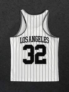 HIMLAND Men's Casual Retro Printed Jersey Tank Top - Multicolor - View 3