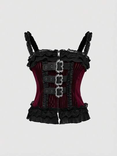 Goth Body con bordo in pizzo stile gotico per Ognissanti