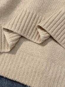 SHEIN EZwear Women's Brown Bear Sweater, Khaki Color Is Super Flattering! Suitable For Autumn/Winter,Fall - Multicolor - View 7