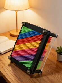 1/2Pcs Rainbow 3D Pin Art Board Handprint Variable Needle Painting Gift Creativity Art Toys, Party Birthday Christmas Gift - Multicolor - View 1