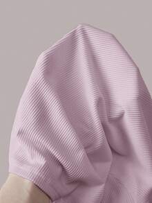 SHEIN BASICS Women's Casual Solid Color Knit Crew Neck Long Sleeve Fitted T-Shirt