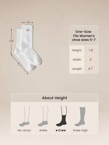 GLOWMODE 3 Pairs Make A Move Grip Scrunch Crew Socks - Multicolor - View 7