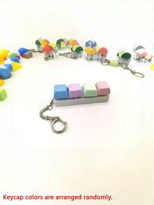 1 Móc khóa giảm áp, Móc khóa nắp bàn phím thời trang - Phụ kiện để bàn độc đáo, Giảm căng thẳng, Chất liệu PVC/Acrylic/Kim loại, Viền hạt và hạt giả, Khóa càng cua, Tuyệt vời cho túi xách và ba lô - Nhiều màu - Xem 8
