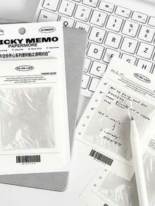 Joivida 30张早餐主题便利贴备忘录，办公学习计划贴纸，可爱日常记事本，美食主题日记用品 - 白色 - 查看 12