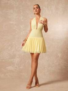 Lumalex 简约新款高端优雅老钱锐舞节服装正式简约老钱奶油黄夏季泳装泳衣泳装度假优雅复活节波西米亚风海滩热门户外丰富层次婚礼季宴会成人礼海滩海边露背飘逸褶皱胸部紧身透视连衣裙女装生日女士连衣裙女士夏季服装女士休闲连衣裙女士夏季服装黄色正式连衣裙黄色礼服黄色婚礼宾客连衣裙黄色伴娘连衣裙爱与柠檬水连衣裙女士夜间外出连衣裙，女士夏季连衣裙，女士蜜月服装。女士婚礼宾客连衣裙。时尚百搭，适合度假、派对、婚礼宾客连衣裙情人节、海岛度假服装、女士婚礼宾客连衣裙、女士太阳连衣裙、优雅派对连衣裙、生日连衣裙宰牲节派对、浪漫情人节约会连衣裙女士优雅、女士优雅春夏连衣裙 - 淡黃色 - 查看 1