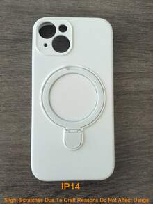 For Magnetic Wireless Charge Soft Silicone Holder Case Compatible With Iphone 16 15 14 13 12 11 Pro Max 16e Soft Cases Magnetic Liquid Silicone Cover - White - View 9