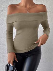 EURMUSE Conjunto de 2 piezas de tops casuales de algodón de unicolor con hombros descubiertos, negro y rojo - Multicolor - Ver 5