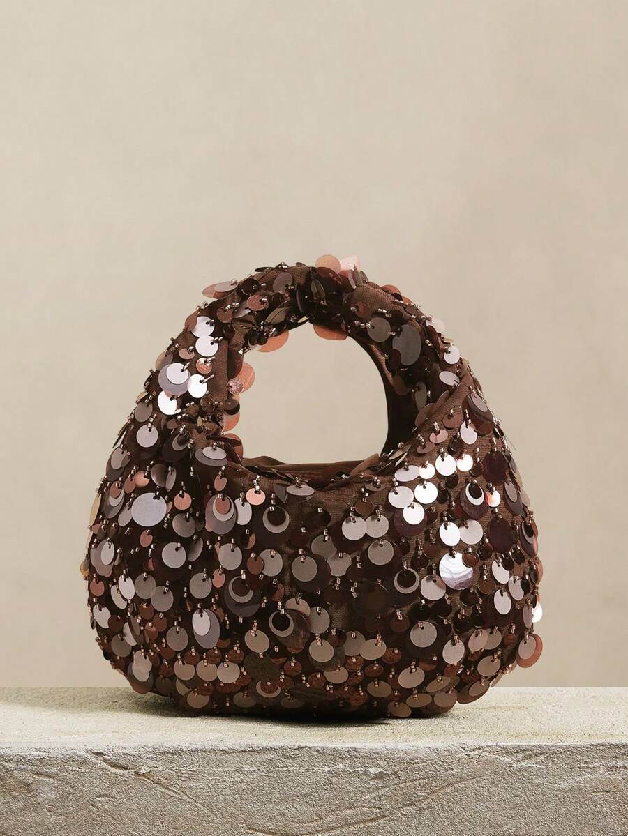 SHECARRY Ladies, Women Top Handle Bags,Animal Print,Fashionable, Elegant , Simple, Personalized, Versatile, Classic, For Commute, Office,Date, Daily,Shopping, Afternoon Tea, Autumn And Winter - Coffee - View 1