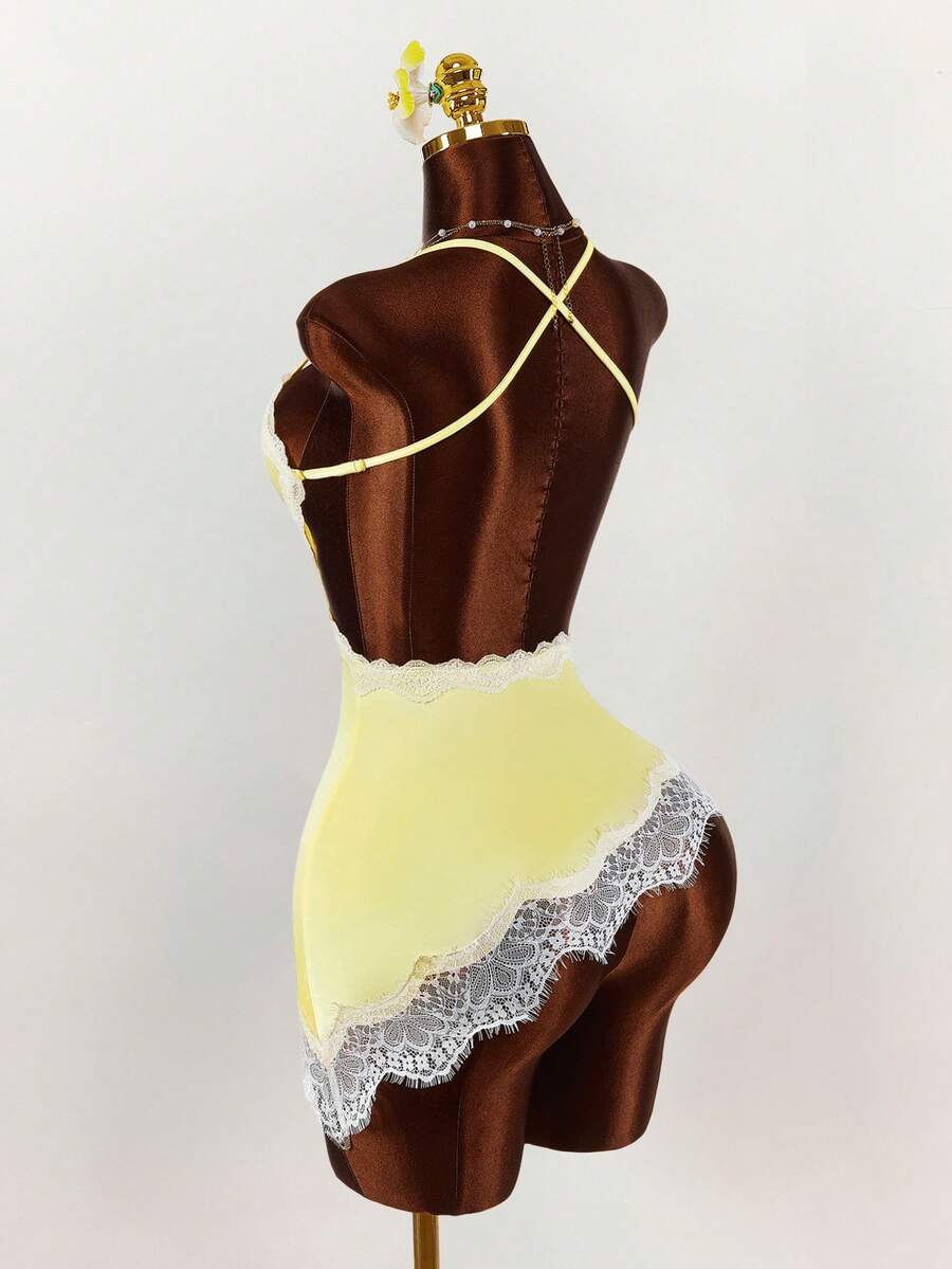 Amplova 2026 New Elegant French Style Camisole Top, Fashionable Outerwear For Women - Pale Yellow - View 1
