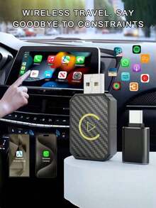 Teckwe Wireless CarPlay Adapter & Android Auto Adapter, Compatible With IPhone/Android Phones, Stable Fast Connection, Convert Factory Wired To Wireless CarPlay For Cars 2016+, No Delay - Nhiều màu - Xem 1