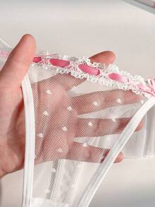 PetitDoll 1pc Women's Ruffled Sexy Thong Panty