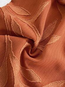 Soleia 女士度假植物镂空无袖时尚连体裤 - 橘色 - 查看 6