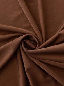 Flirla 大码女式纯色弹力丝滑针织圆领斗篷式连衣裙，收腰设计，饰有大号金属扣，鱼尾下摆，长袖，巧克力棕色，优雅百搭，适合通勤、复古法式、街头风、极简主义、怀旧风、澳式休闲风、正式办公场合、中东风情等多种风格，适合冬季、万圣节、圣诞节、感恩节、下午茶、派对、正式活动、家庭聚会等场合，秋冬新品上市。 - 摩卡棕 - 查看 7