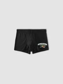 Tween Boys Trunks-5 Pack Boxer Briefs Cartoon Dinosaur Plane Print Assorted Colors Elastic Waistband Soft Stretch Breathable Everyday Underwear Four Seasons Holiday 2026 New Year Essential Comfortable Durable Machine Washable Premium Fit Tagless - Multicolor - View 3