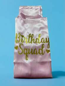 1pc Girls Birthday Bathrobe, Thin Dressing Gown, Pajamas, Nightdress, Wedding, Birthday, Gift, Vacation, Party - Pink - View 7