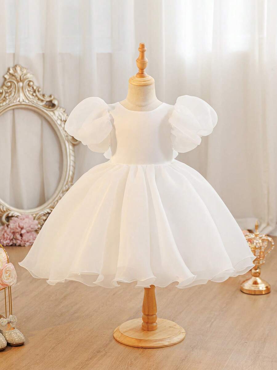 SHEIN Glamorique Kids Đầm công chúa thời trang, thanh lịch dành cho bé gái, thích hợp làm quà sinh nhật/kỷ niệm.