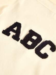 1 Pc Pet Cat Dog Universal Apricot English Embroidery Elastic Comfortable Fashion Casual Basic Dog Hoodie - Beige - View 5