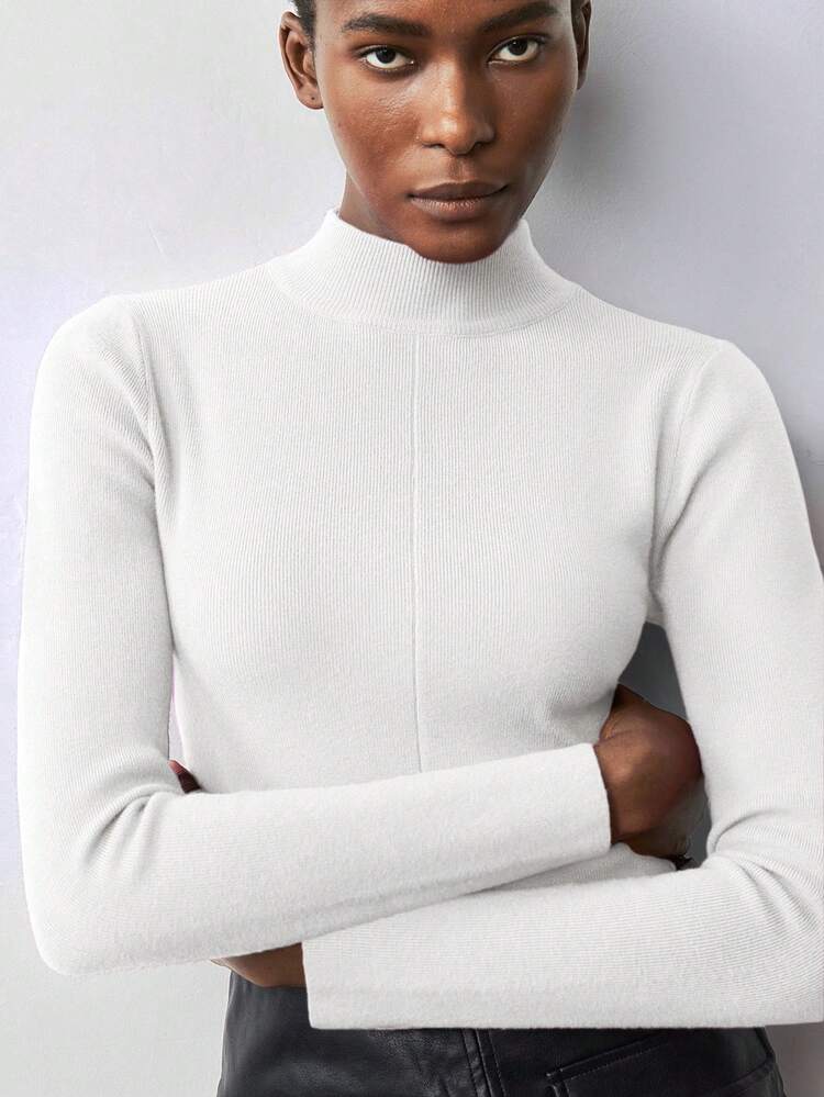 SHEIN Maija MAIJA Y2K Crop Knit Short Sleeve Fitted Colorblock Sweater