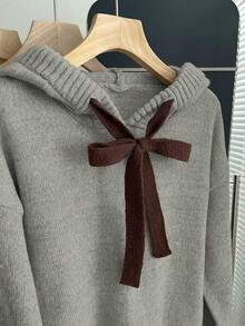 Franclia Áo hoodie nữ mùa thu/đông mới, chất liệu dày dặn, đa năng, kiểu dáng casual, rộng rãi, tay dài, kiểu áo len phồng, áo khoác ngoài nữ, áo thun Halloween, áo nỉ mùa đông nữ, áo phối đồ mùa thu, áo nỉ Giáng sinh. - Màu Xám nhạt - Xem 4