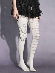 ROMWE Anime Women Tights - off-white - View 2
