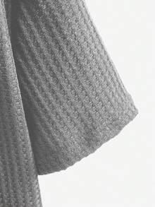 قميص بولو بياقة على شكل حرف V بأكمام قصيرة للمراهقين، بتصميم رياضي كاجوال، بتصميم ياقة على شكل حرف V كلاسيكي، من قماش قطني مريح، متوفر بألوان متعددة - رمادي - مشاهدة 4