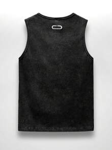 NEON BLANC Men's Casual Letter Print Tank Top, Summer Rock Clothes Sleeveless Graphic Tees Mens Mens Graphic Tank Tops - Black - View 2