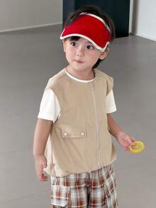 DAZY Toddler Boys' Solid Color Sleeveless Casual Vest